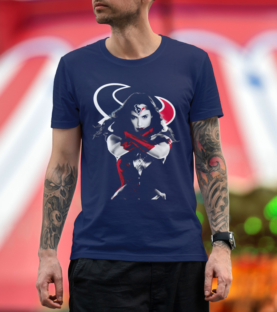 Houston Texans Wonder Woman Hero Icon T-Shirt