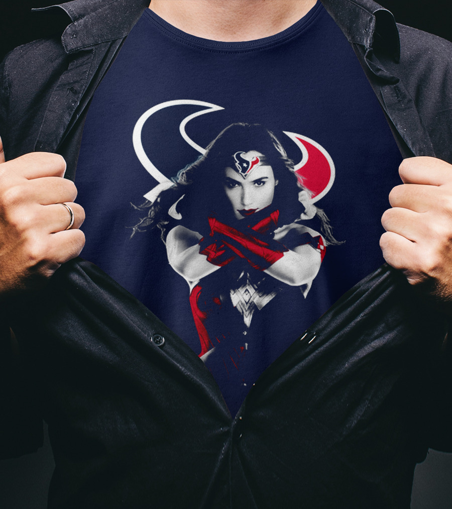 Houston Texans Wonder Woman Hero Icon T-Shirt