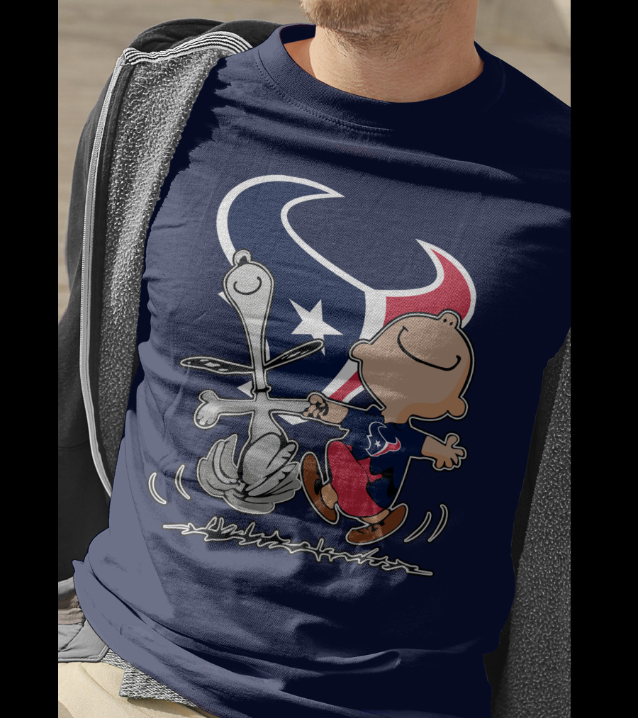 Houston Texans Snoopy And Friends Dance Vui Lòng Không Dùng Peanυts Này T-Shirt