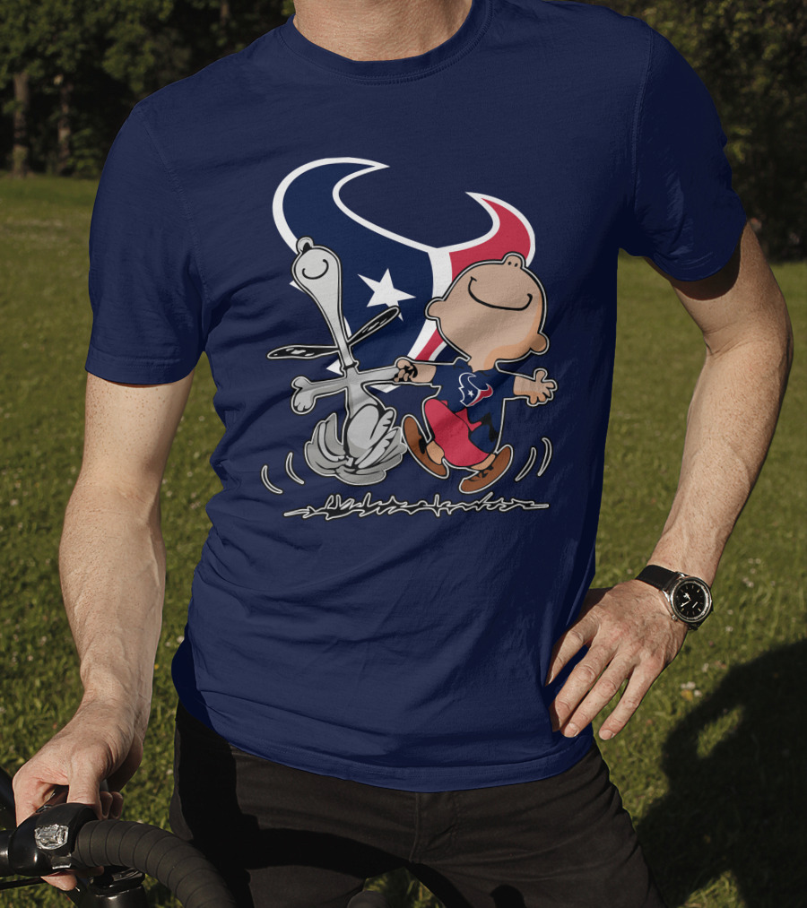 Houston Texans Snoopy And Friends Dance Vui Lòng Không Dùng Peanυts Này T-Shirt