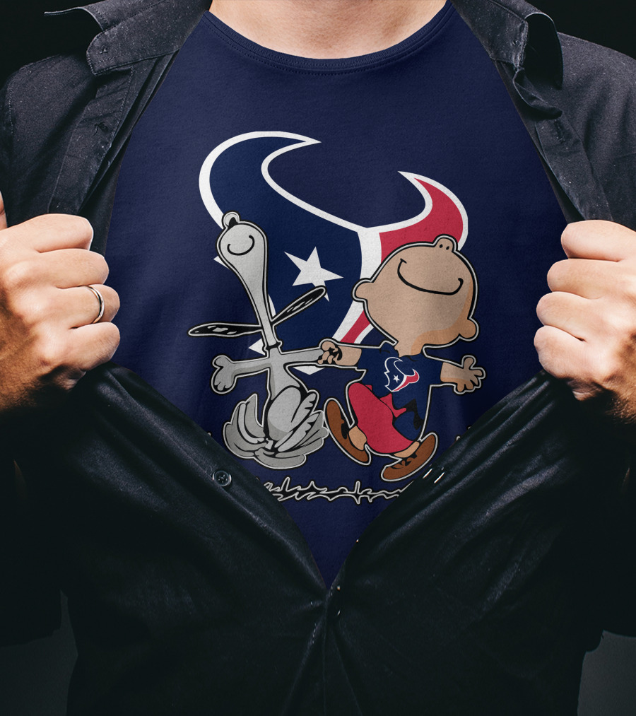 Houston Texans Snoopy And Friends Dance Vui Lòng Không Dùng Peanυts Này T-Shirt