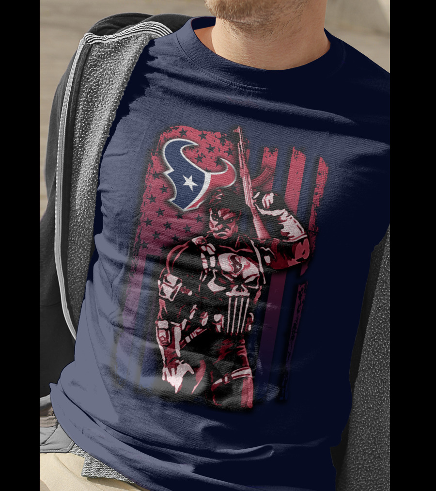Houston Texans Marvel Punisher Star-Spangled Hero T-Shirt