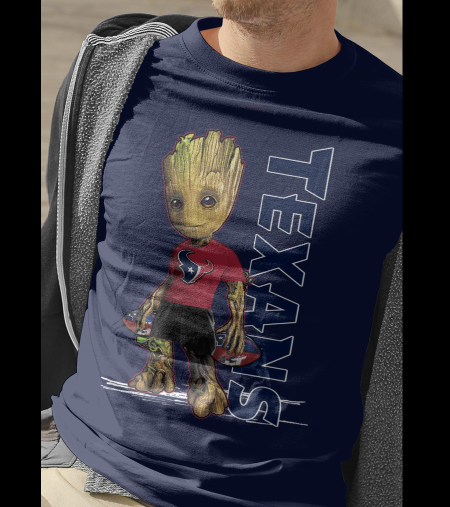 Groot Houston Texans NFL Team Fan Mascot T-Shirt