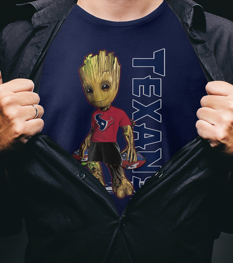 Groot Houston Texans NFL Team Fan Mascot T-Shirt