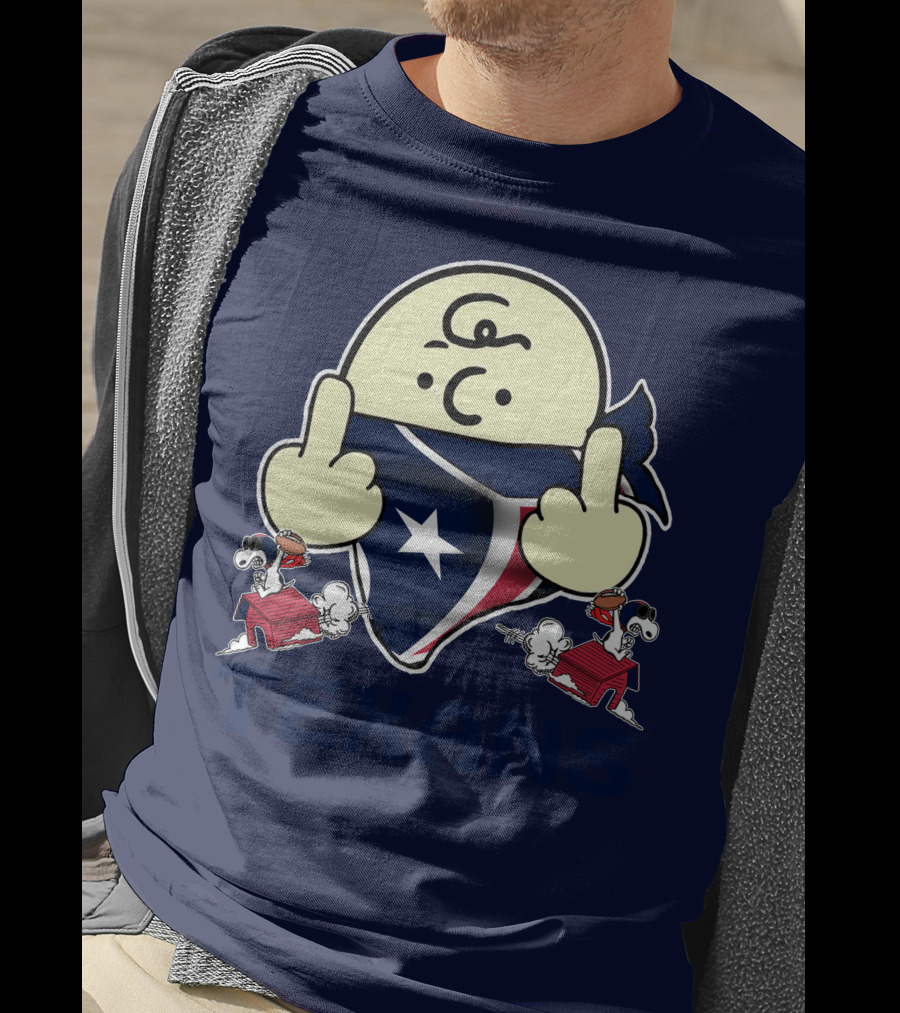 Houston Texans Snoopy Middle Finger T-Shirt