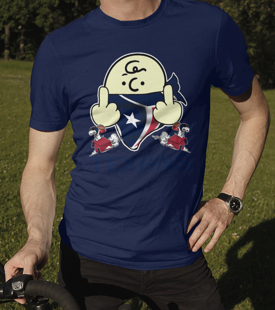 Houston Texans Snoopy Middle Finger T-Shirt
