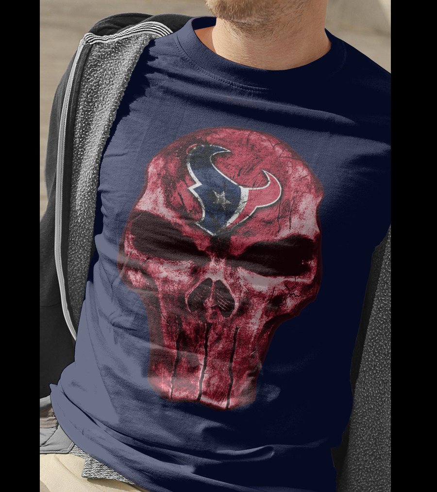 Houston Texans Skull Emblem T-Shirt