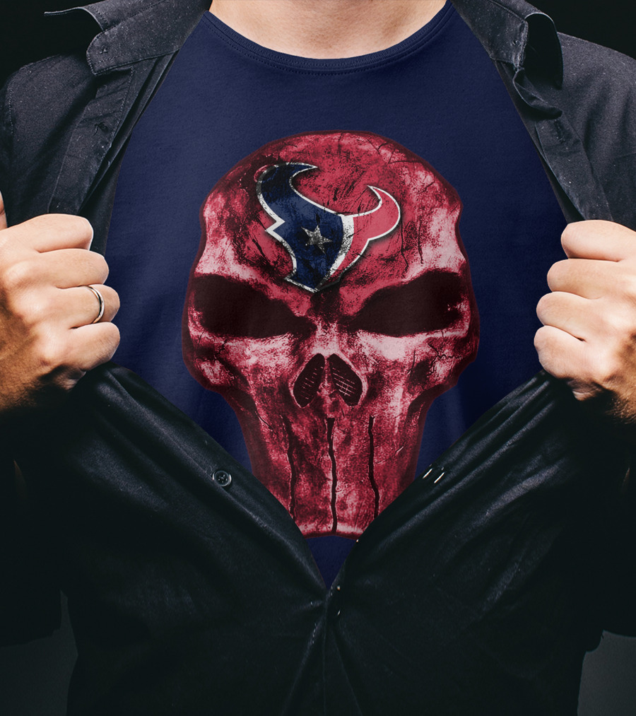 Houston Texans Skull Emblem T-Shirt