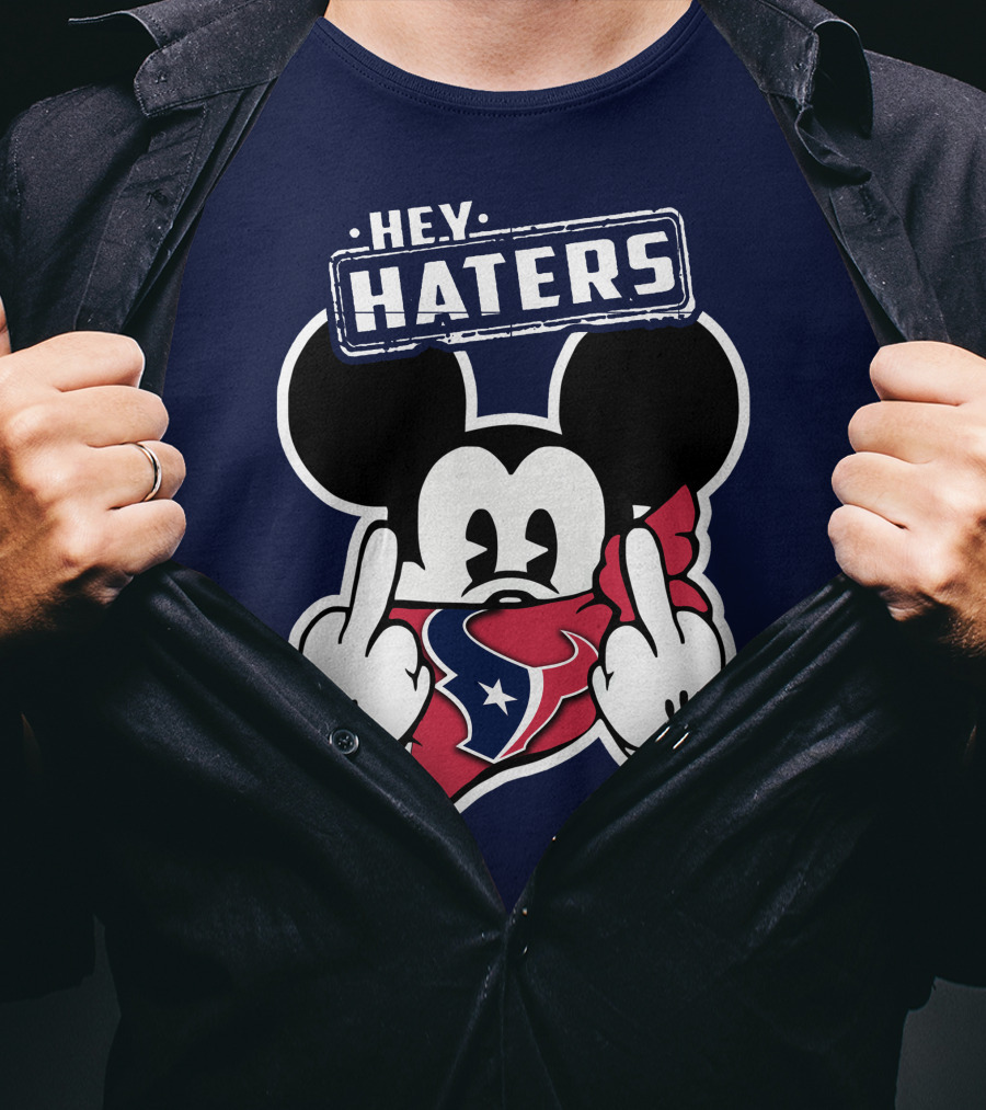 Hey Haters Mick Houston Texans Bandana Display T-Shirt