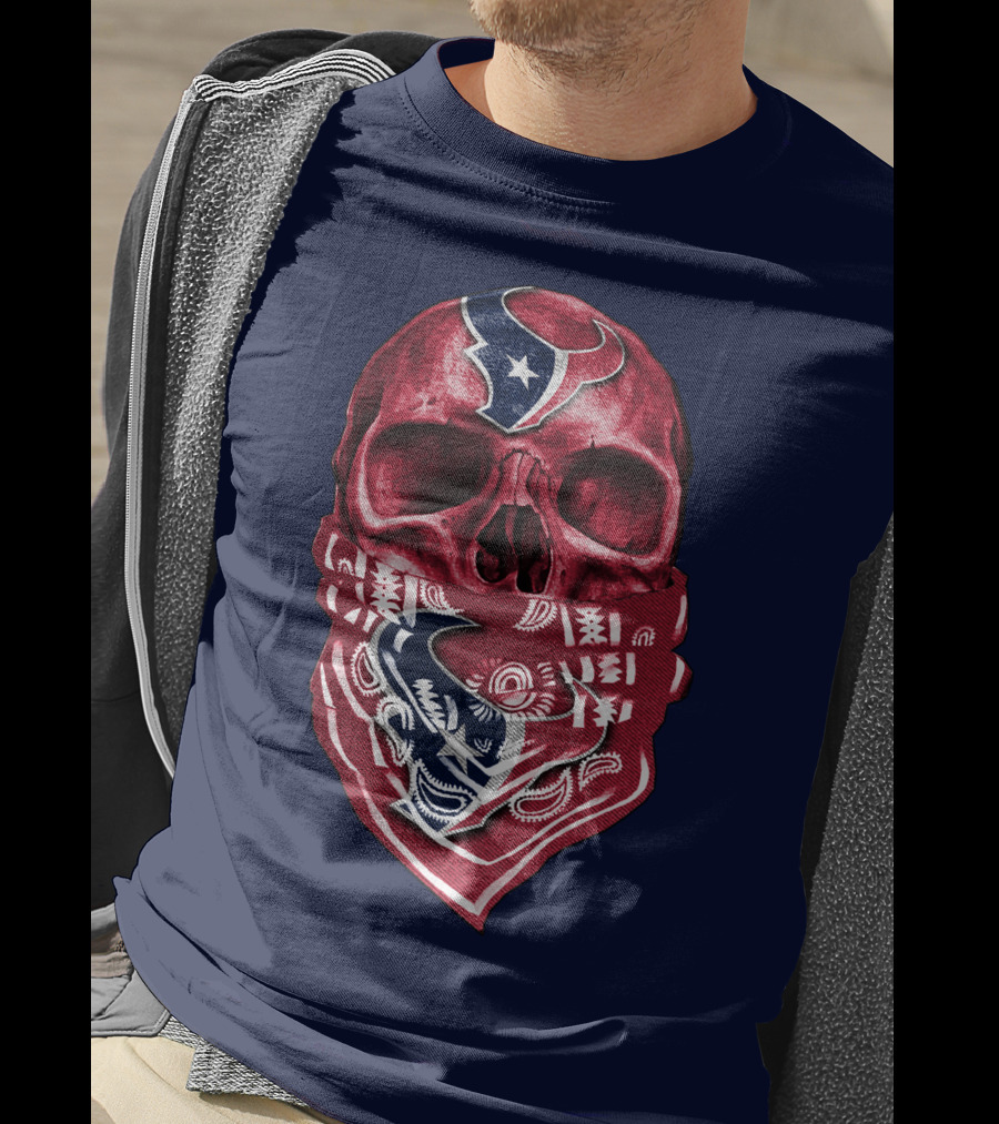 Houston Texans Skull Bandana T-Shirt