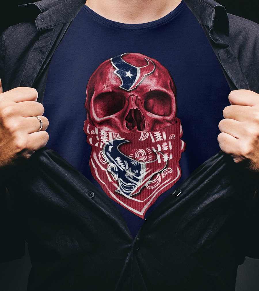 Houston Texans Skull Bandana T-Shirt