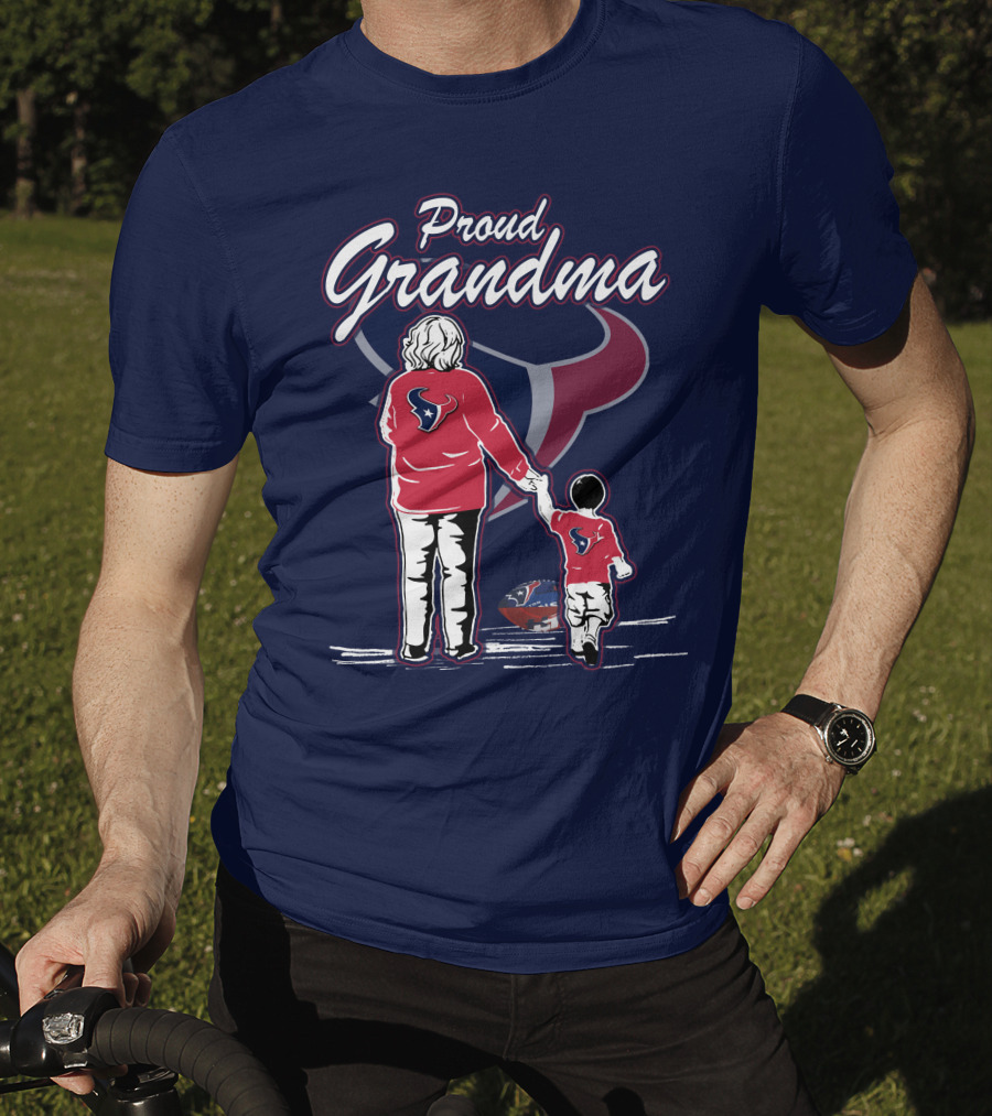 Proud Grandma Houston Texans Fan Family Football T-Shirt