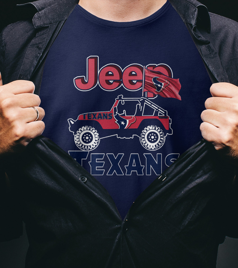 Jeep Texans Houston NFL Flag T-Shirt