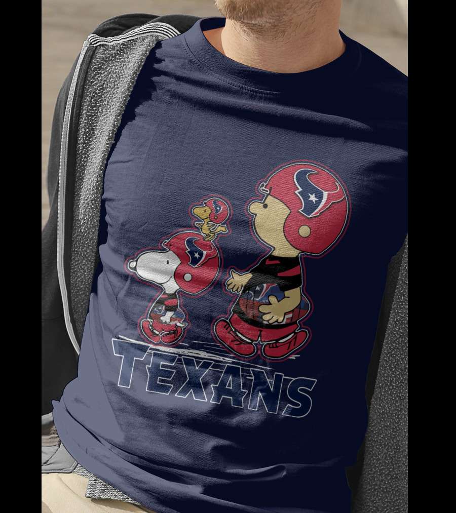 Houston Texans Snpfootball Cartoon Characters T-Shirt