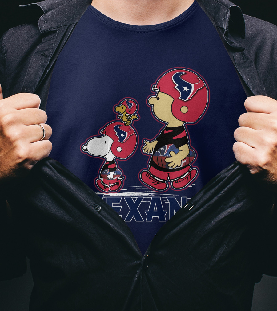 Houston Texans Snpfootball Cartoon Characters T-Shirt