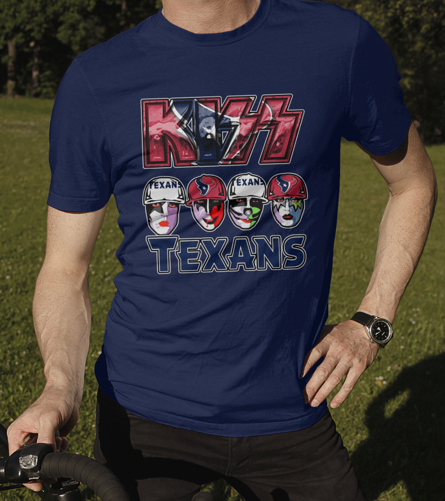 Kiss Texans Band Face Paint NFL T-Shirt