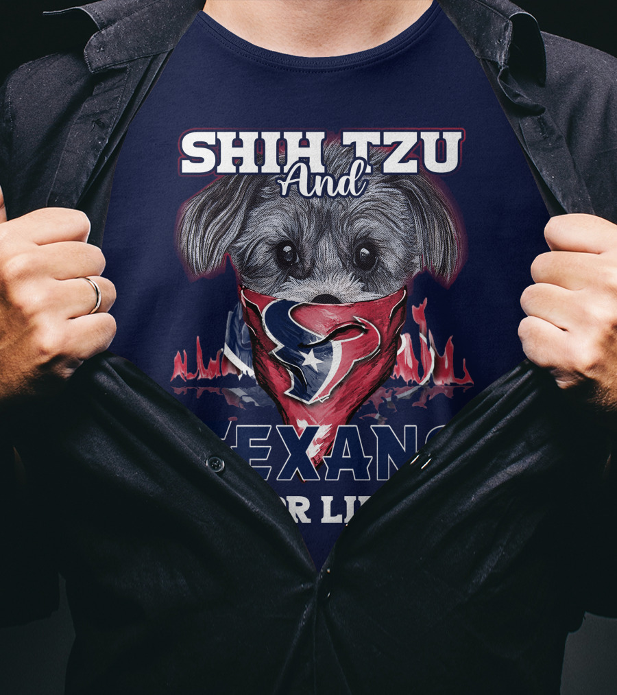 Shih Tzu And Texans For Life T-Shirt