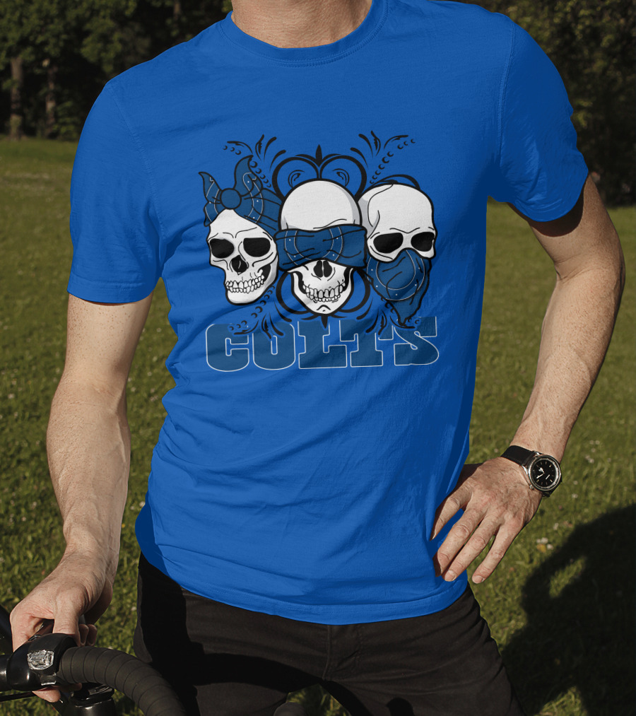 Colts 3 Skull Bandana T-Shirt