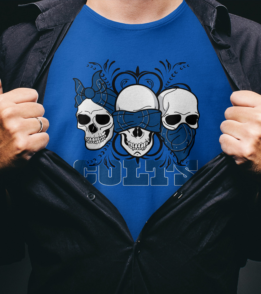 Colts 3 Skull Bandana T-Shirt