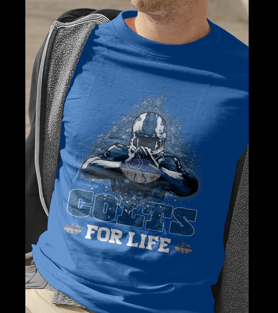 Colts For Life Indianapolis Football Fan Bold Passion T-Shirt