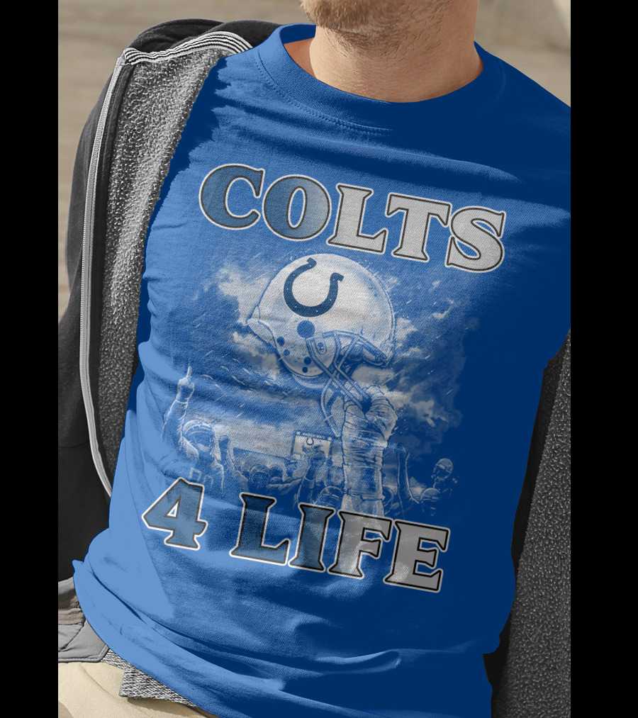Colts 4 Life Indianapolis Colts Helmet And Fans Celebration T-Shirt