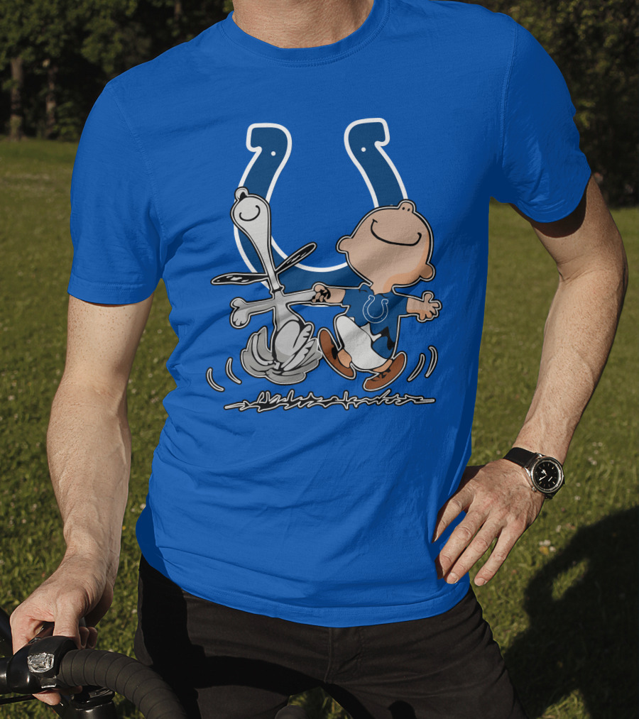 Indianapolis Colts Snoopy And Charlie Brown Dancing T-Shirt