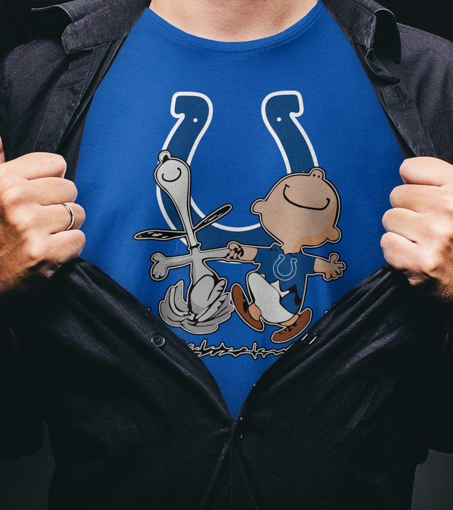 Indianapolis Colts Snoopy And Charlie Brown Dancing T-Shirt