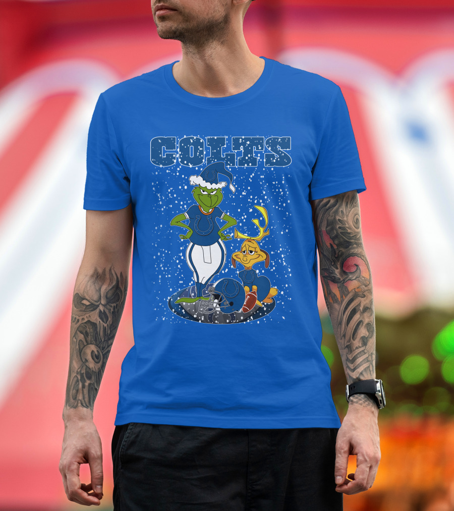 Colts Grinchxmas Indianapolis Colts Holiday Football Fans T-Shirt
