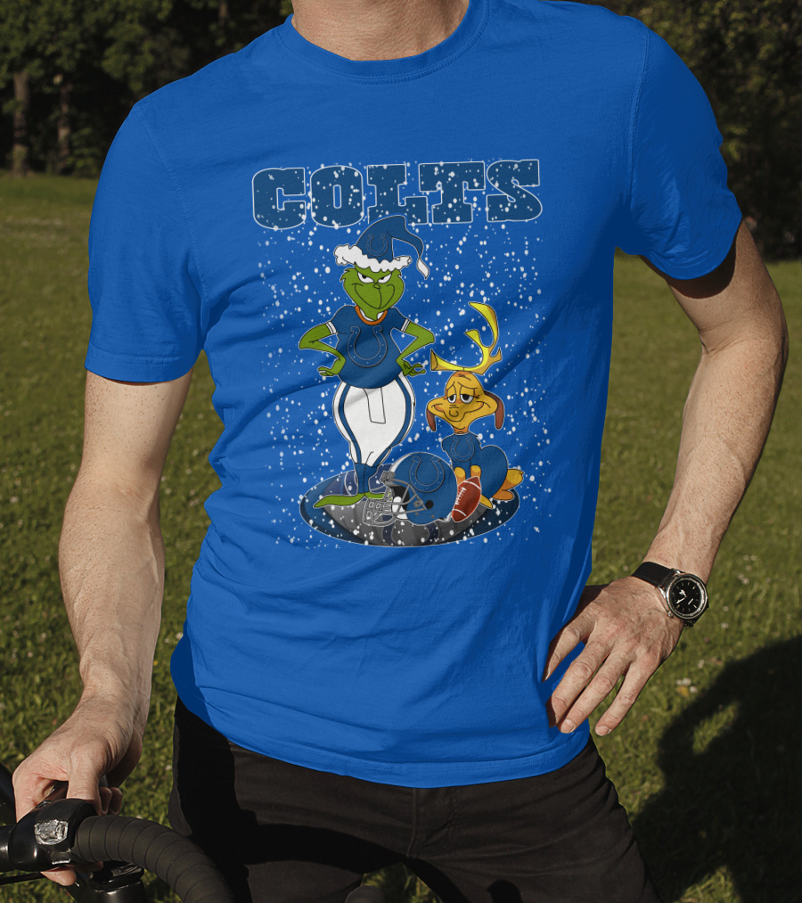 Colts Grinchxmas Indianapolis Colts Holiday Football Fans T-Shirt