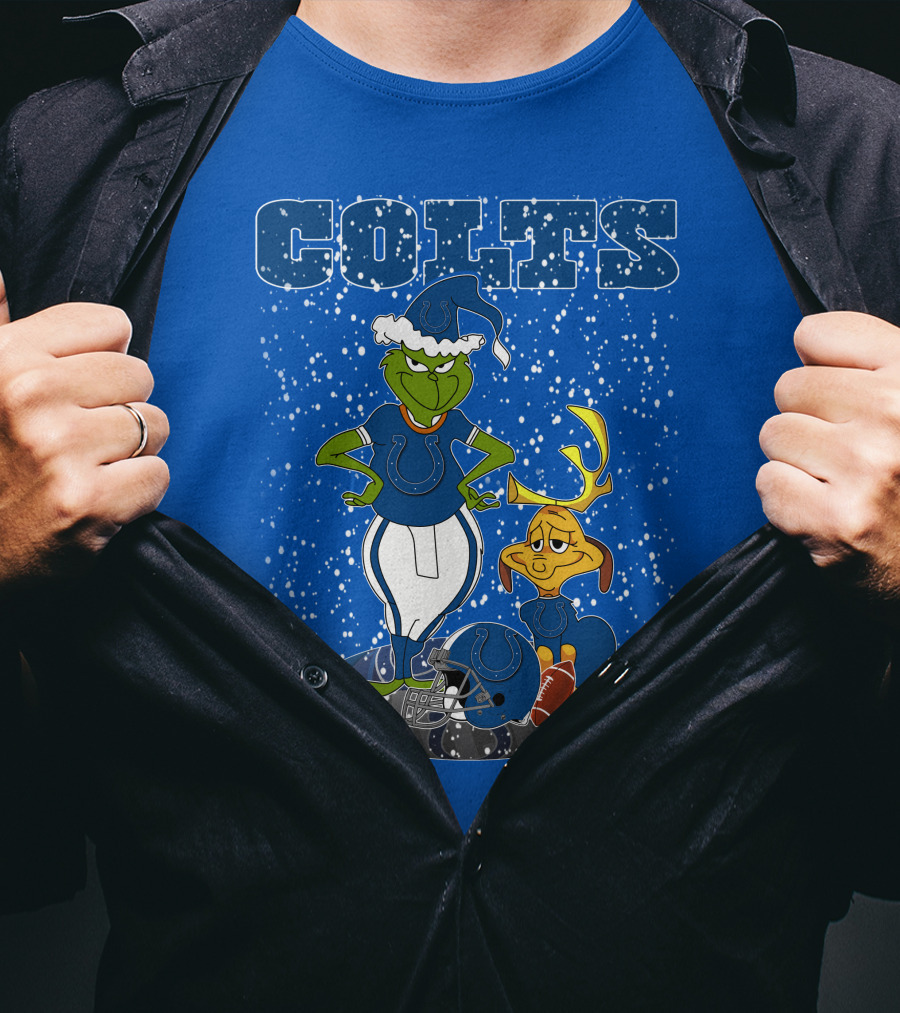 Colts Grinchxmas Indianapolis Colts Holiday Football Fans T-Shirt