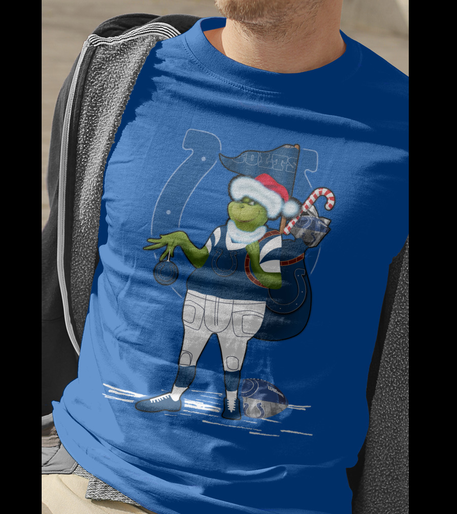 Grinchxmas Indianapolis Colts Holiday Football Cheer T-Shirt