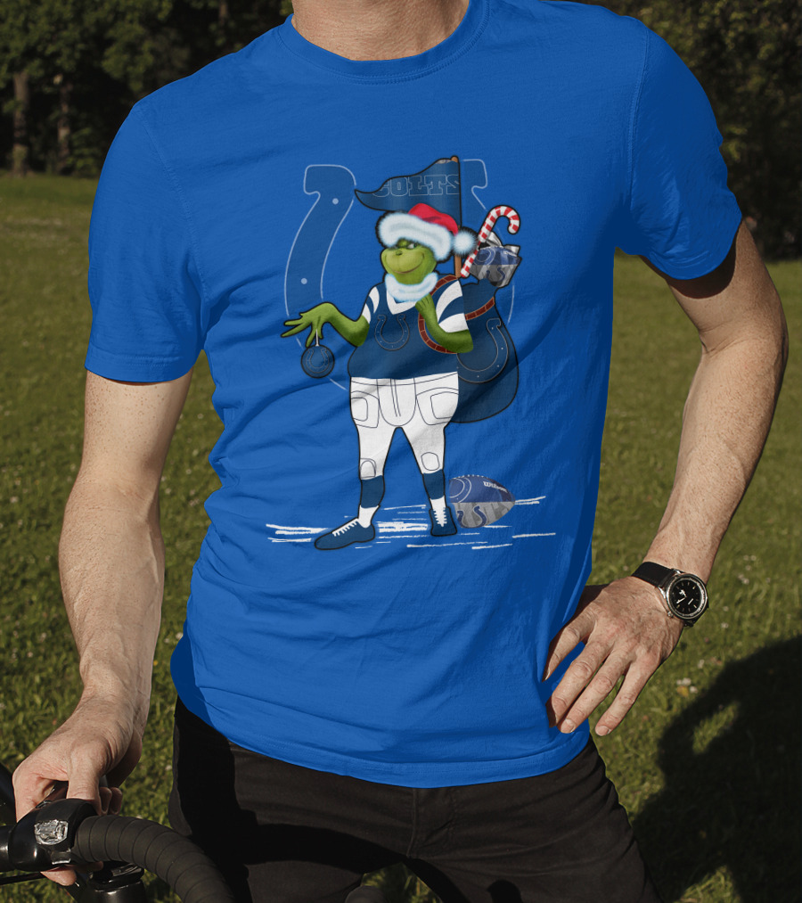 Grinchxmas Indianapolis Colts Holiday Football Cheer T-Shirt