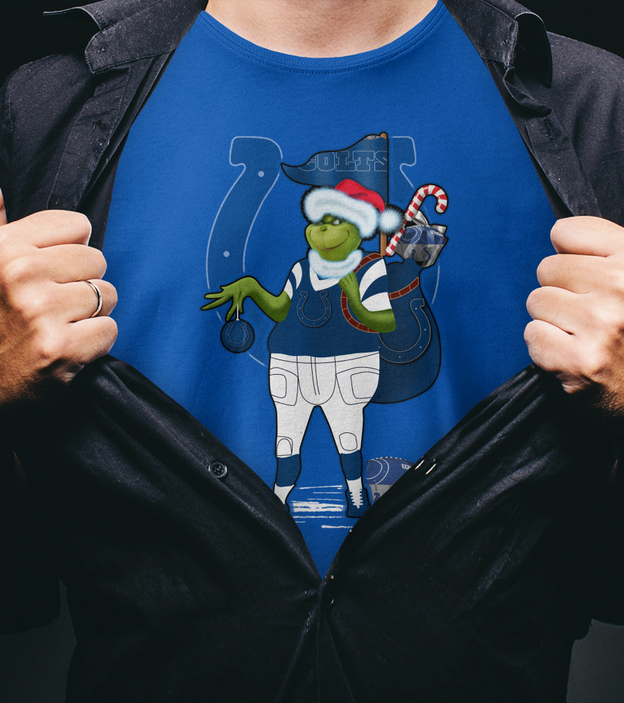Grinchxmas Indianapolis Colts Holiday Football Cheer T-Shirt