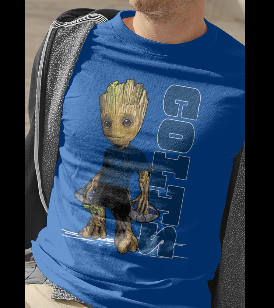 Groot Wearing Indianapolis Colts Shirt T-Shirt