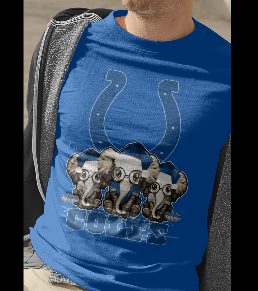 Elephant Xmas Indianapolis Colts Colts T-Shirt