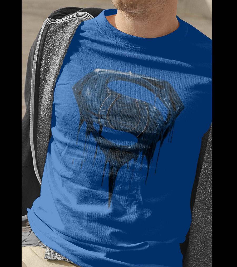 Spm Indianapolis Colts Superman Dripping T-Shirt