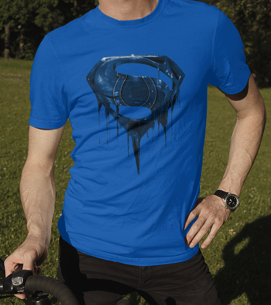 Spm Indianapolis Colts Superman Dripping T-Shirt