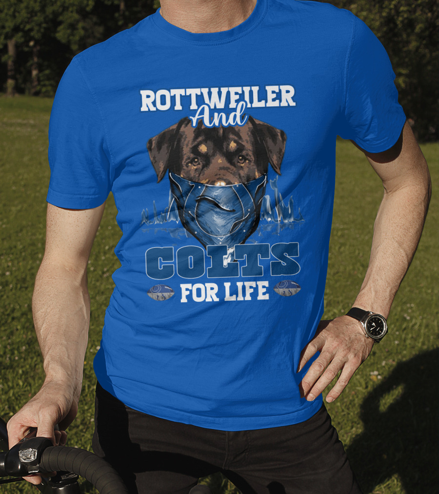 Rottweiler And Colts For Life Indianapolis T-Shirt