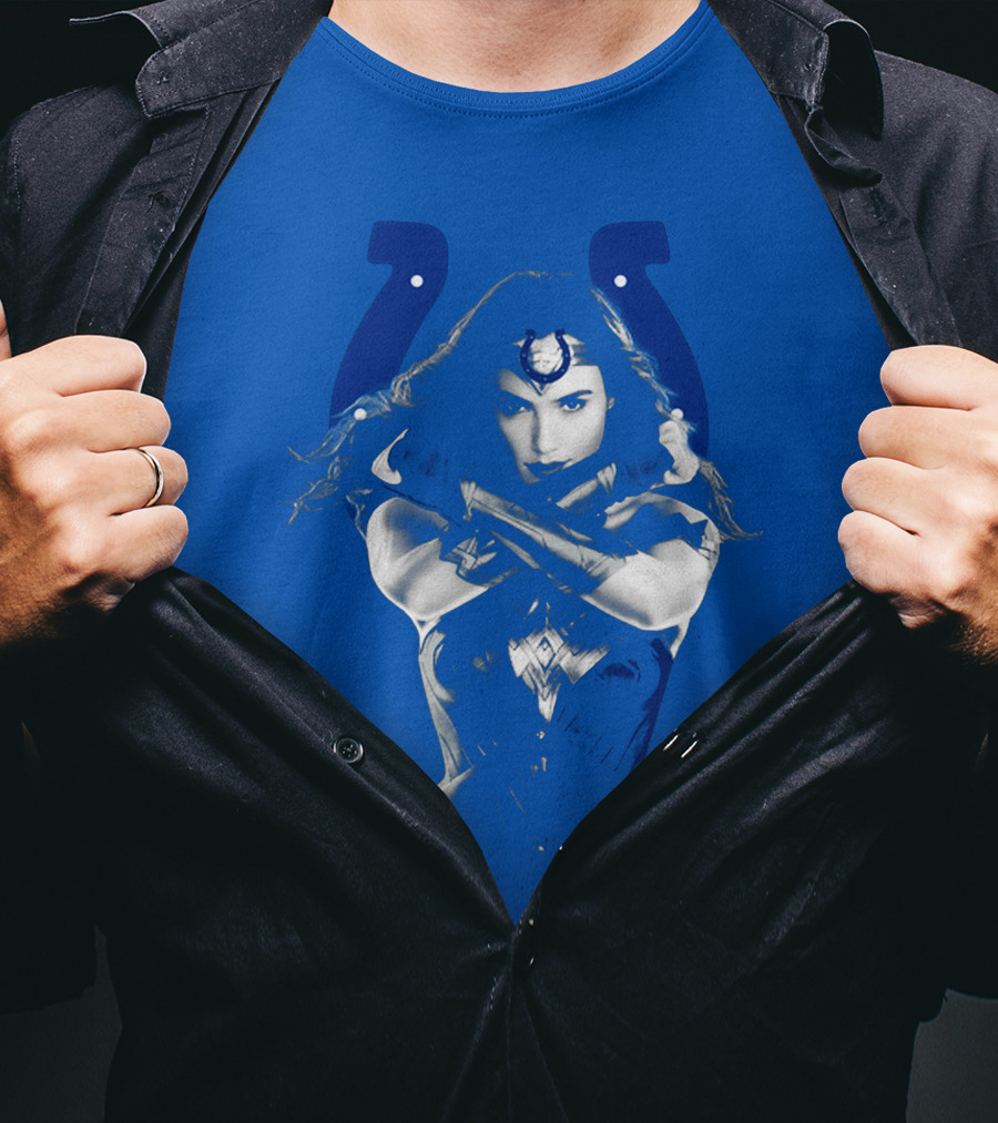 Indianapolis Colts 63 Wonder Woman Logo T-Shirt