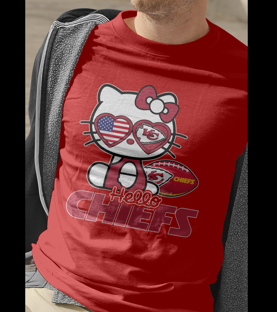 Hello Kitty Chiefs Kansas City Football USA T-Shirt