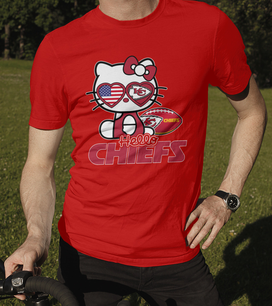 Hello Kitty Chiefs Kansas City Football USA T-Shirt