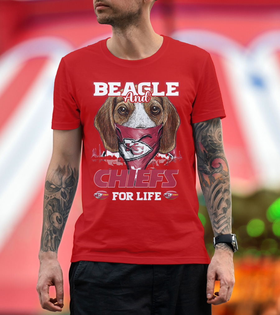 Beagle And Chiefs For Life Kansas City Chiefs T-Shirt