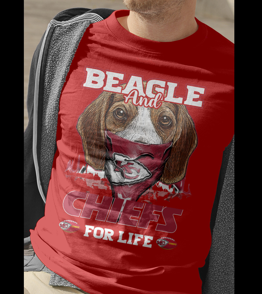 Beagle And Chiefs For Life Kansas City Chiefs T-Shirt