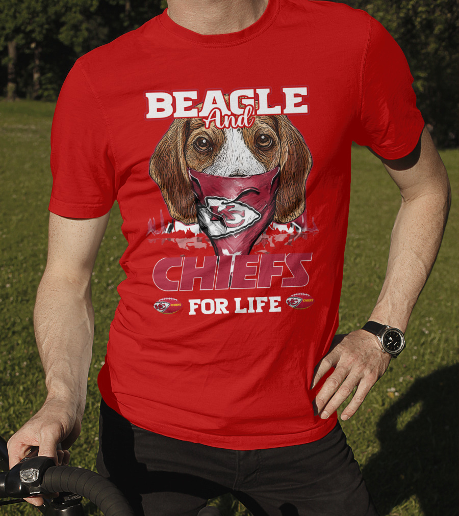 Beagle And Chiefs For Life Kansas City Chiefs T-Shirt