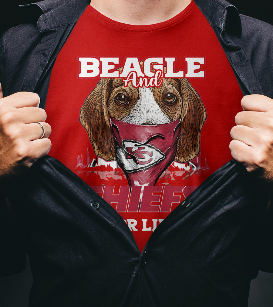 Beagle And Chiefs For Life Kansas City Chiefs T-Shirt