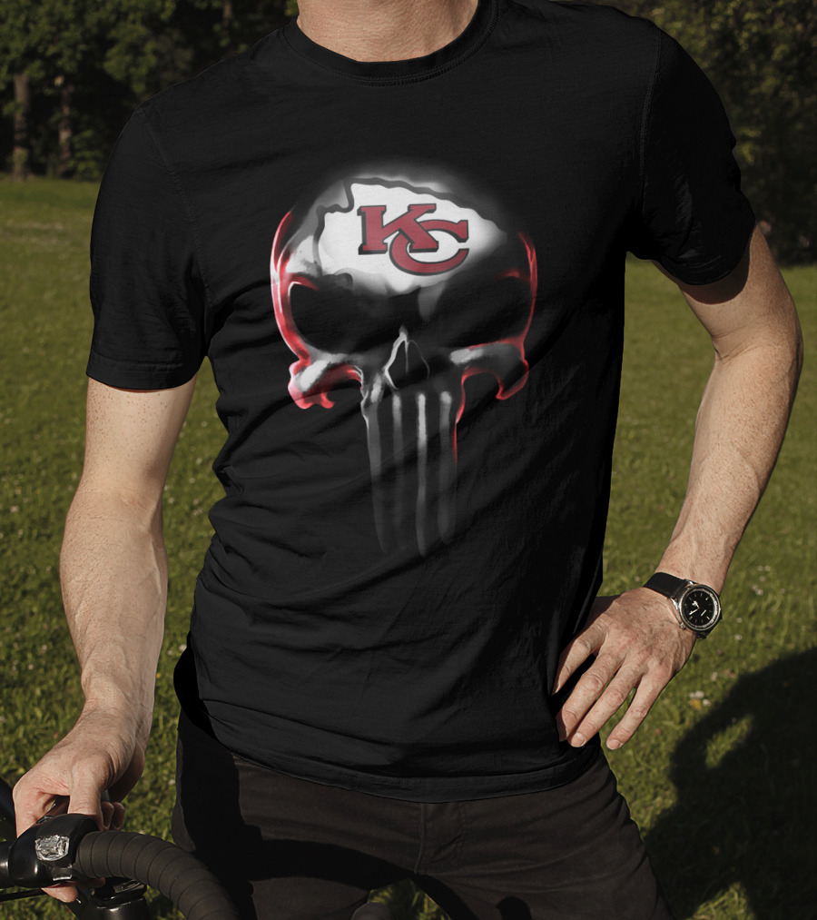 Kansas City Chiefs Kc Skull T-Shirt