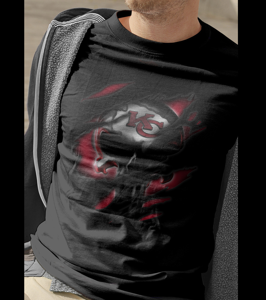 Kansas City Chiefs 41 Skull Logo T-Shirt