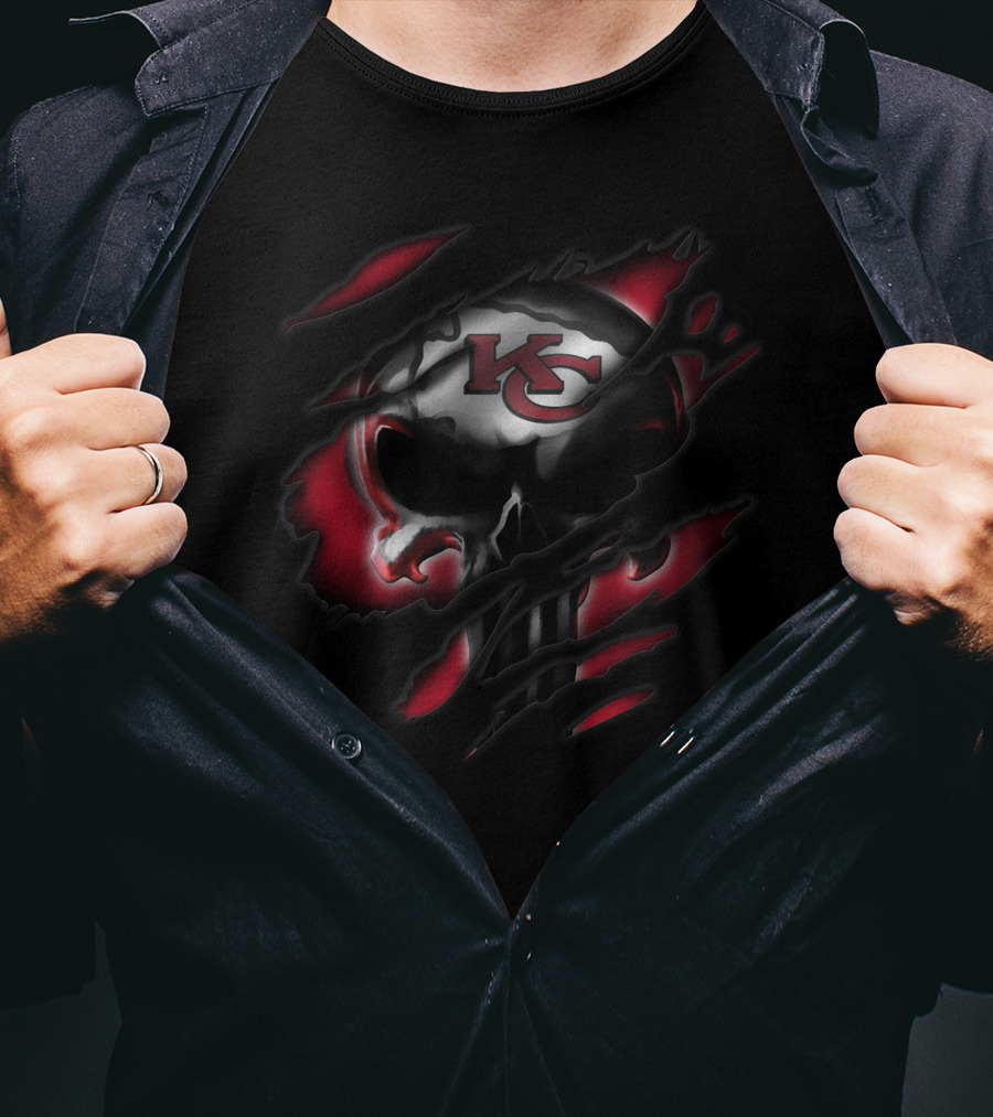 Kansas City Chiefs 41 Skull Logo T-Shirt