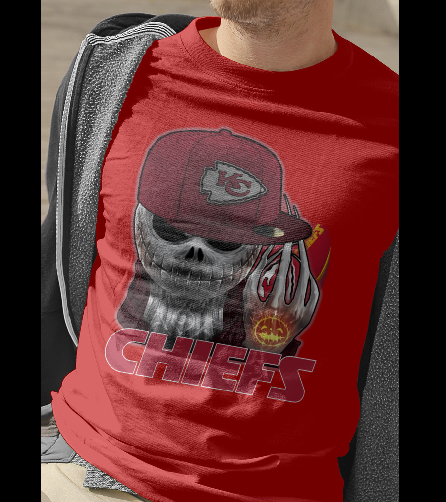 Jackskull Chiefs Kansas City Football T-Shirt