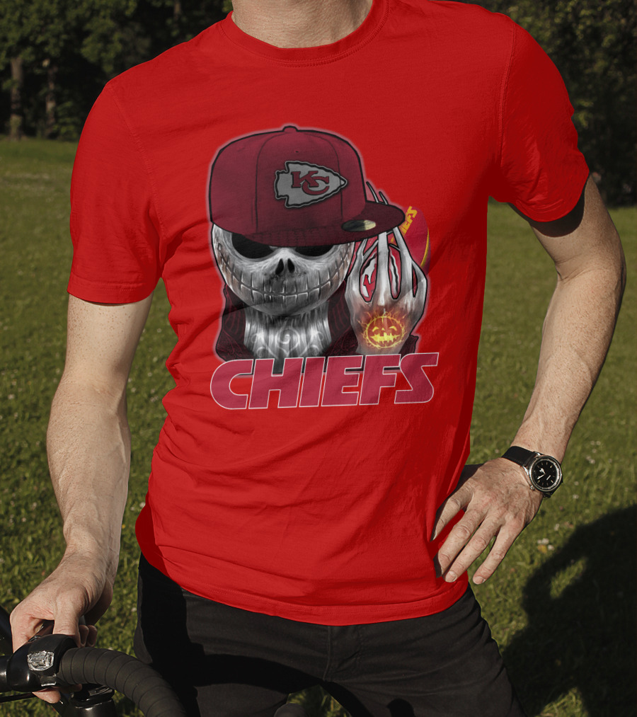 Jackskull Chiefs Kansas City Football T-Shirt